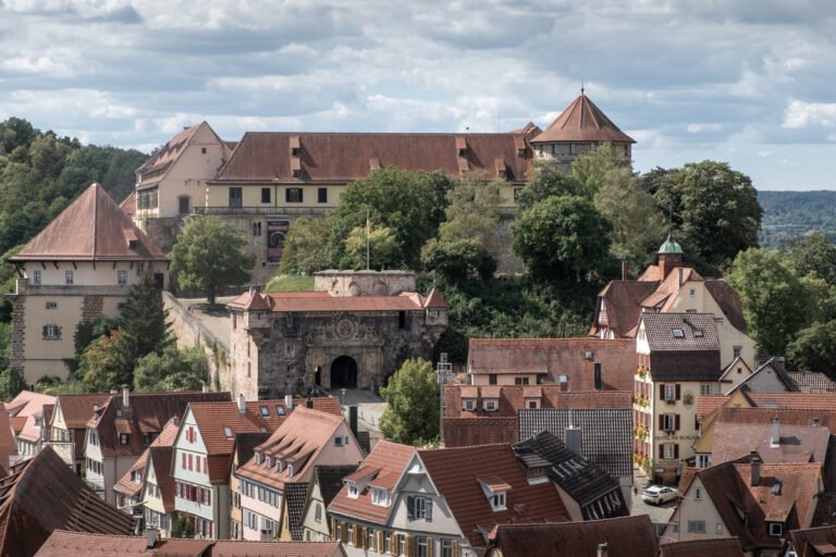 Schloss Hohentübingen sits on the hill above the rooftops of Tüginben's Altstadt.